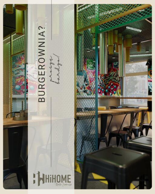 **Czy byłeś już w tym miejscu w Białymstoku?** 🌟Zanurz się w unikalnej atmosferze The Heisen Burger – lokalu, który łączy w sobie nowoczesny design z kultowymi odniesieniami do popkultury! 🎨✨Wnętrze zachwyca kolorowymi muralami inspirowanymi klasycznym serialem, które nadają przestrzeni wyjątkowego charakteru. Każdy kąt tętni życiem dzięki intensywnym barwom i nowoczesnym detalom, które sprawiają, że czujesz się jak w centrum akcji!Wygodne stołki i przestronne bary zachęcają do wspólnego biesiadowania z przyjaciółmi. A oświetlenie? Idealne do uchwycenia tych niezapomnianych chwil na zdjęcia! 📸💚Przyjdź, spróbuj pysznych burgerów i poczuj się jak bohater swojego ulubionego serialu. Kto wie, może to będzie Twój nowy ulubiony lokal w Białymstoku? 🍔💥#Białystok #HeisenBurger #Popkultura #StreetArt #foodie #projektrestauracji  #architektwnętrz #projektowaniewnetrz #hihome #architekt