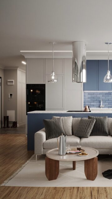 Styl hamptons nie był pierwszym wyborem w tym projekcie.Zaczęliśmy od zupełnie innego kierunku - wyrazistego, wielokolorowego wnętrza. Po poprawkach projekt wyglądał jak inne mieszkanie. Klienci boją się, że zmieniając zdanie, przesadzają. Ja boję się, kiedy nie zmieniają go wcale.📸 media production @marathabitat _____Ile poprawek wizualizacji przysługuje u architekta? | Czy mogę zmieniać zdanie w trakcie projektu wnętrz? | Co to jest styl hamptons? | Jak wygląda projekt wnętrz krok po kroku? | Ile kosztuje projekt wnętrz?